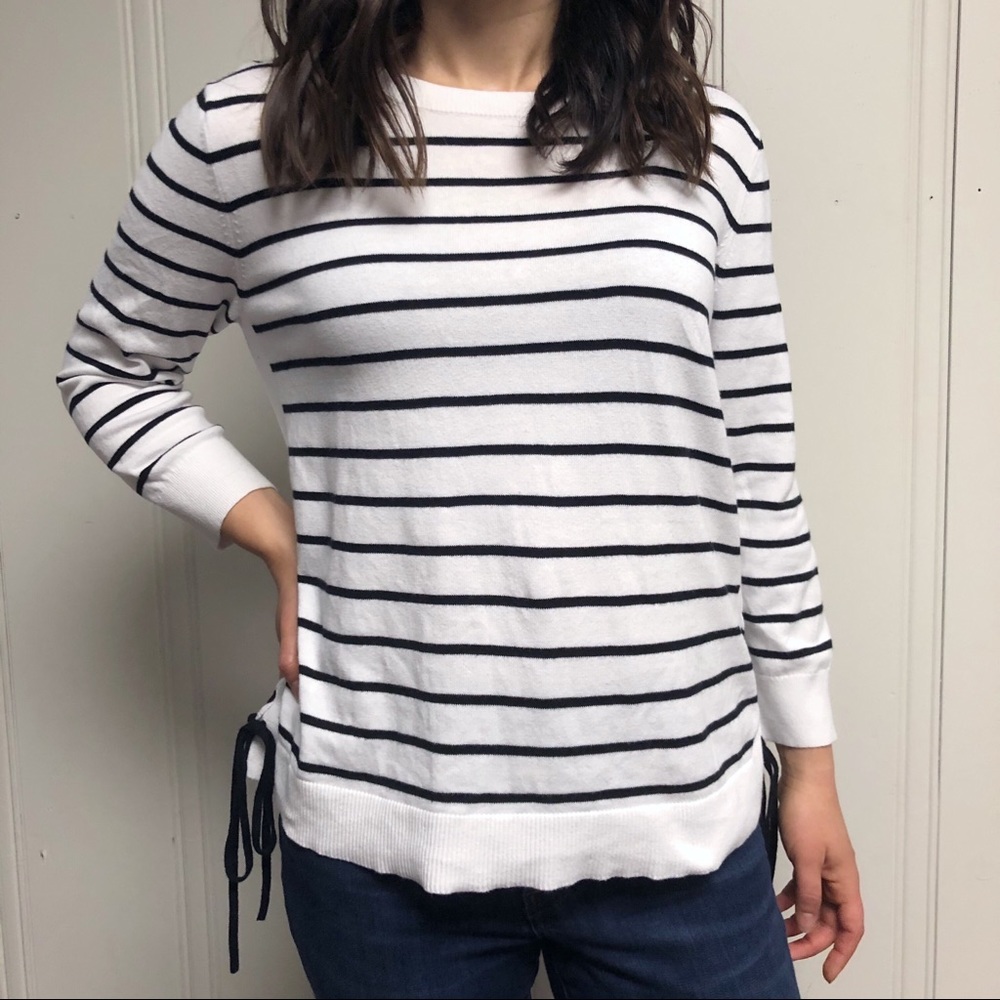 Banana Republic Striped Sweater w/ Tied Sides M
